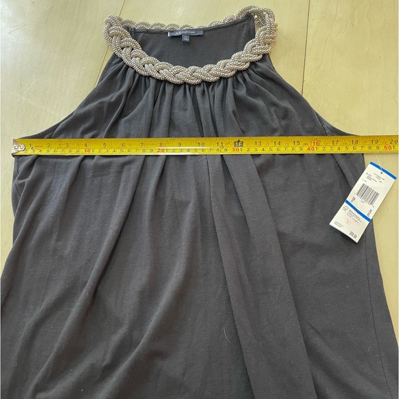 ANN KLEIN Kauai Beaded Neckline Top - Picture 4 of 7